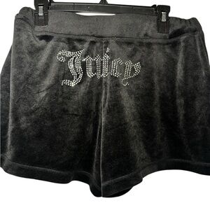 Juicy Couture Black Velour Athletic Shorts